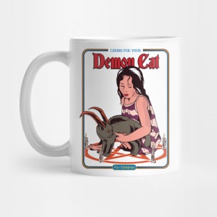 Caring for your Demon Cat - Vintage Parody Mug